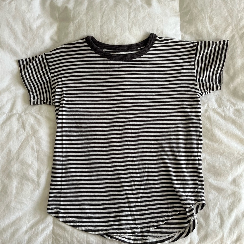 Madewell Black and White Striped oversized